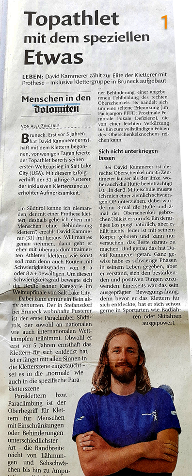 David Kammerer in den Dolomiten